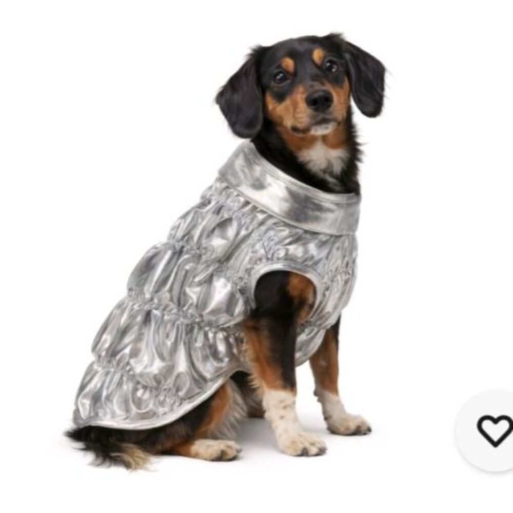 Boots & Barkley Dog Coat Silver Size Various